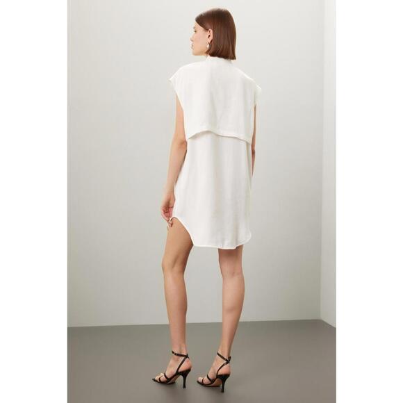 K.NGSLEY White Nes Shirt Dress Size XS with Stains - Picture 2 of 16